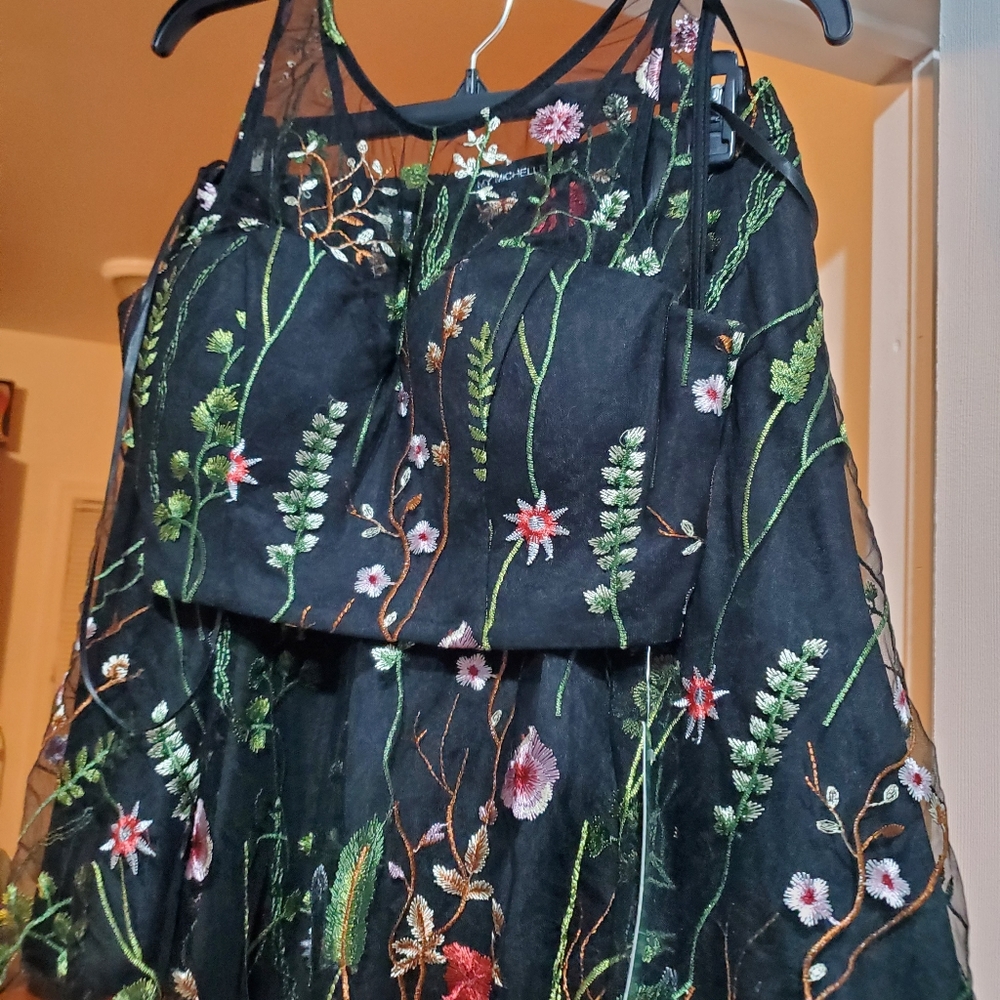Floral 2 Piece Highrise Skirt Dress